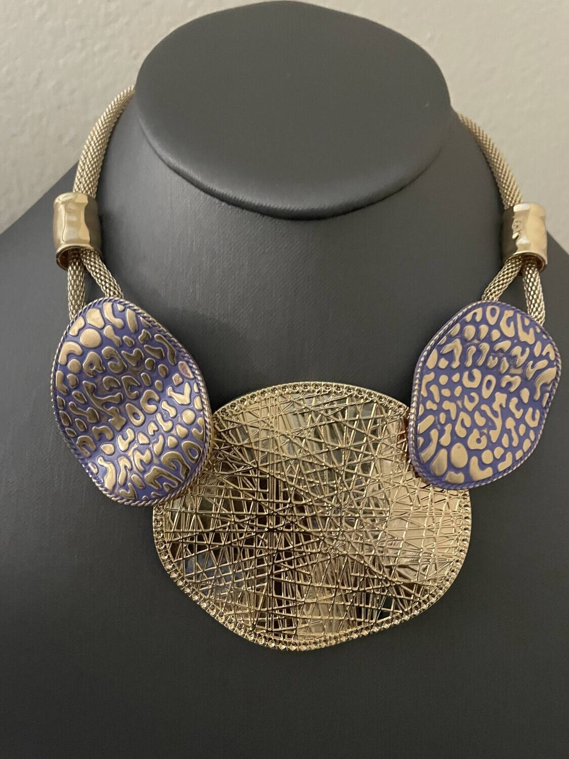 Eve Gold &amp; Lavender necklace and earring set