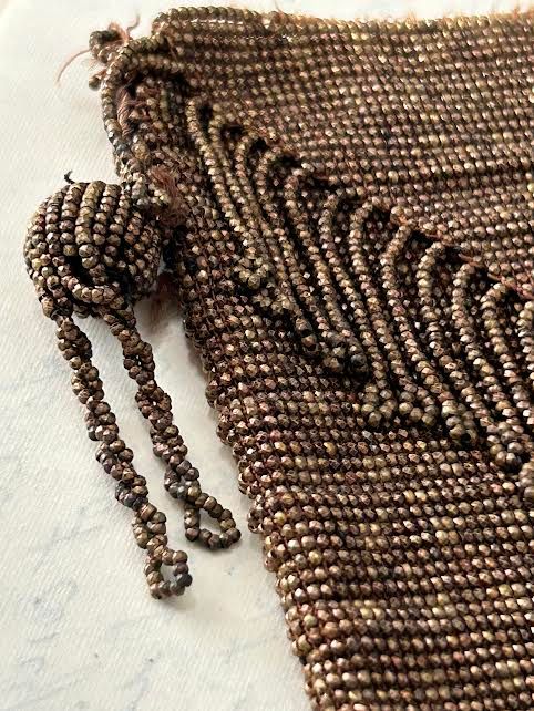 Antique 1920s Metal Beaded Purse as Found SEE DESCRIPTION