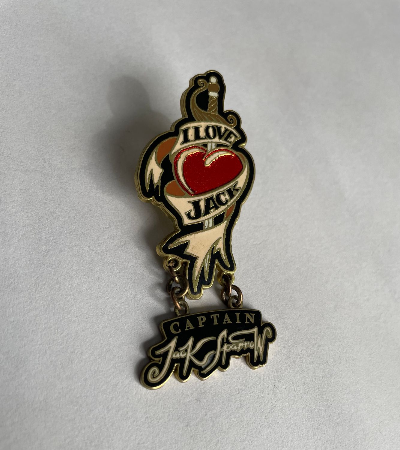 2007 Disney Captain Jack Sparrow Tattoo Enamel Trading Pin Tool NOT Included