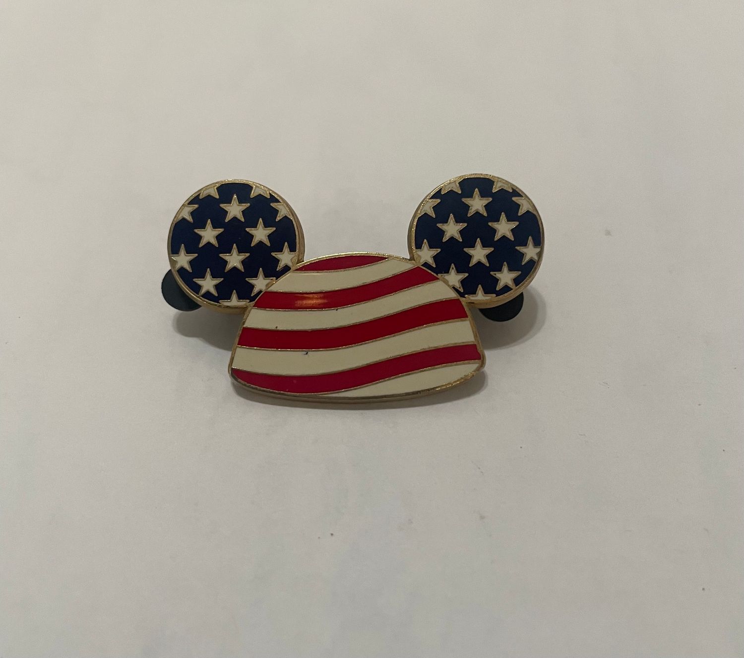 2007 Disney Mickey Mouse Stars and Stripes Ear Hat Trading Pin