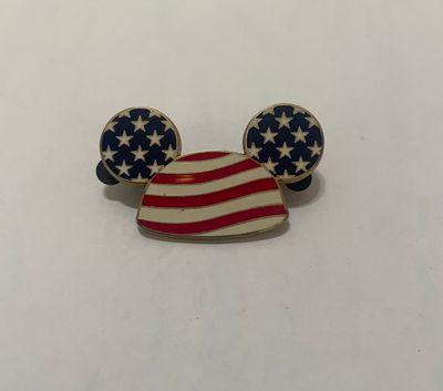 2007 Disney Mickey Mouse Stars and Stripes Ear Hat Trading Pin
