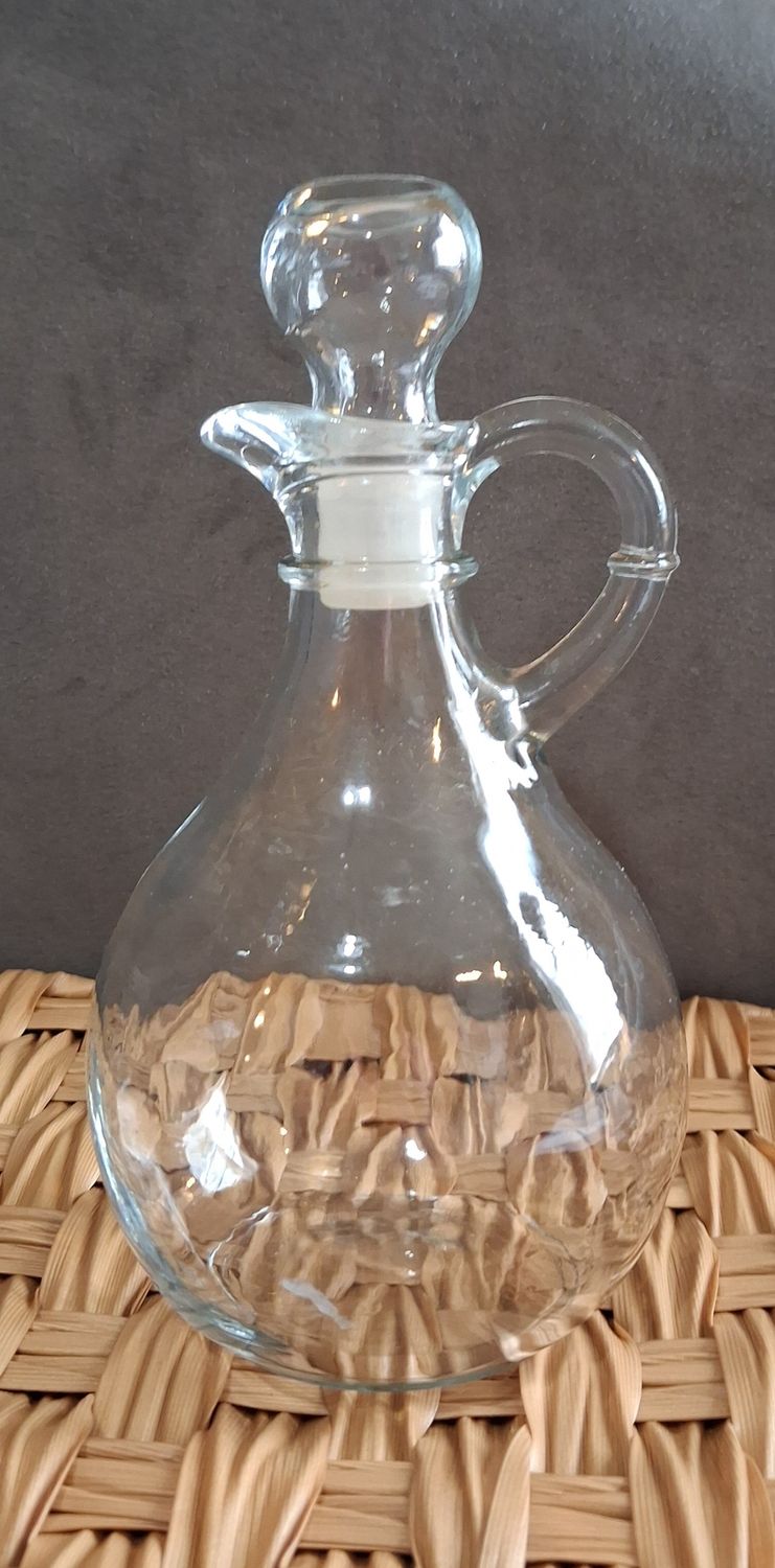 Anchor Hocking 980R Presence Cruet With Stopper Clear 6.75" High X 3.5" Wide