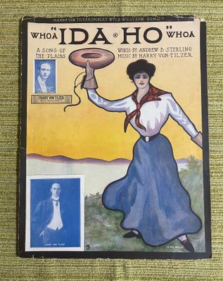 Antique 1906 Piano Sheet Music "Whoa Ida Ho Whoa" New York