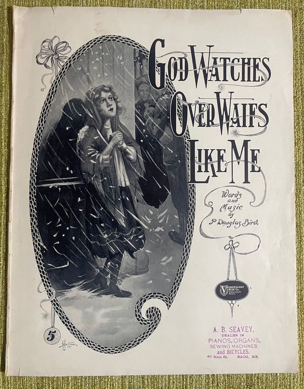 Antique 1904 Piano Sheet Music "God Watches Over Waifs Like Me" Pennsylvania