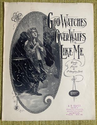 Antique 1904 Piano Sheet Music "God Watches Over Waifs Like Me" Pennsylvania