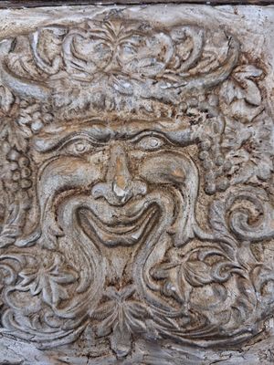 Vintage Handcrafted Box with Bacchus the Green Man