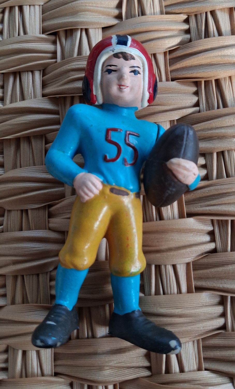 Vintage Wilton Cake Topper Football Player As Found