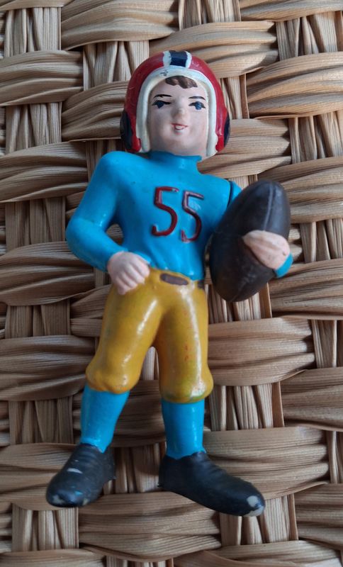 Vintage Wilton Cake Topper Football Player As Found