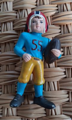 Vintage Wilton Cake Topper Football Player As Found