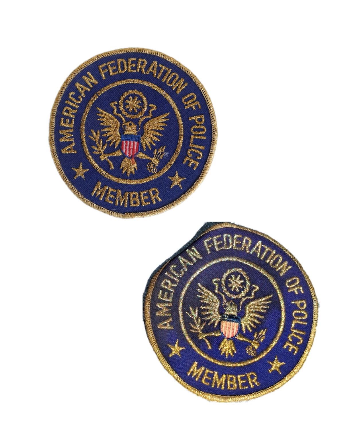Lot of 2 Vintage American Federation of Police Member Patches