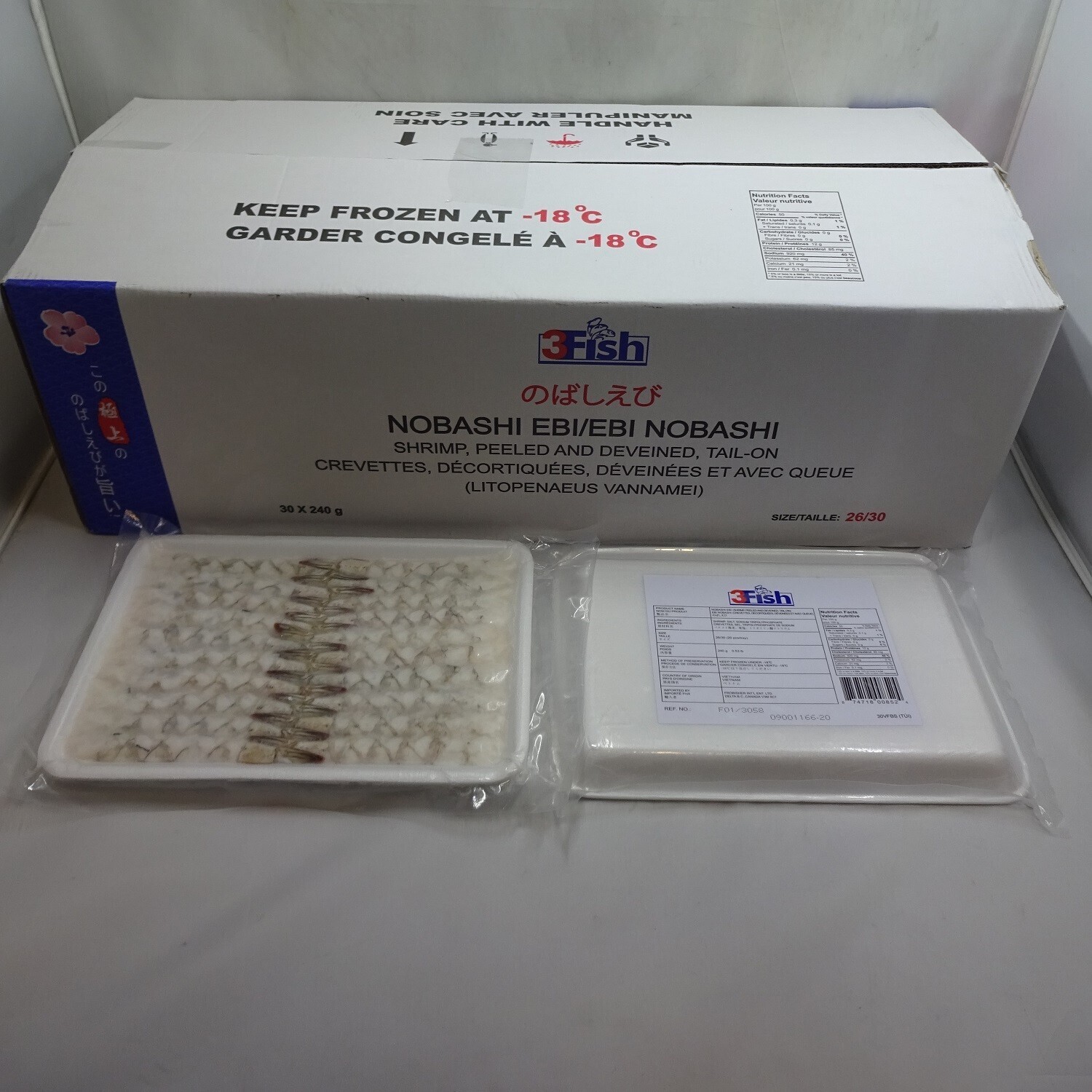 Shrimp White Nobashi 26/30 ( Stretched ) 7.2kg