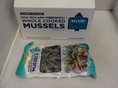 FRZ OCEAN WISE PRE-COOKED WHOLE MUSSEL(M) 10X1KG/CS NZ NELSON/FROB