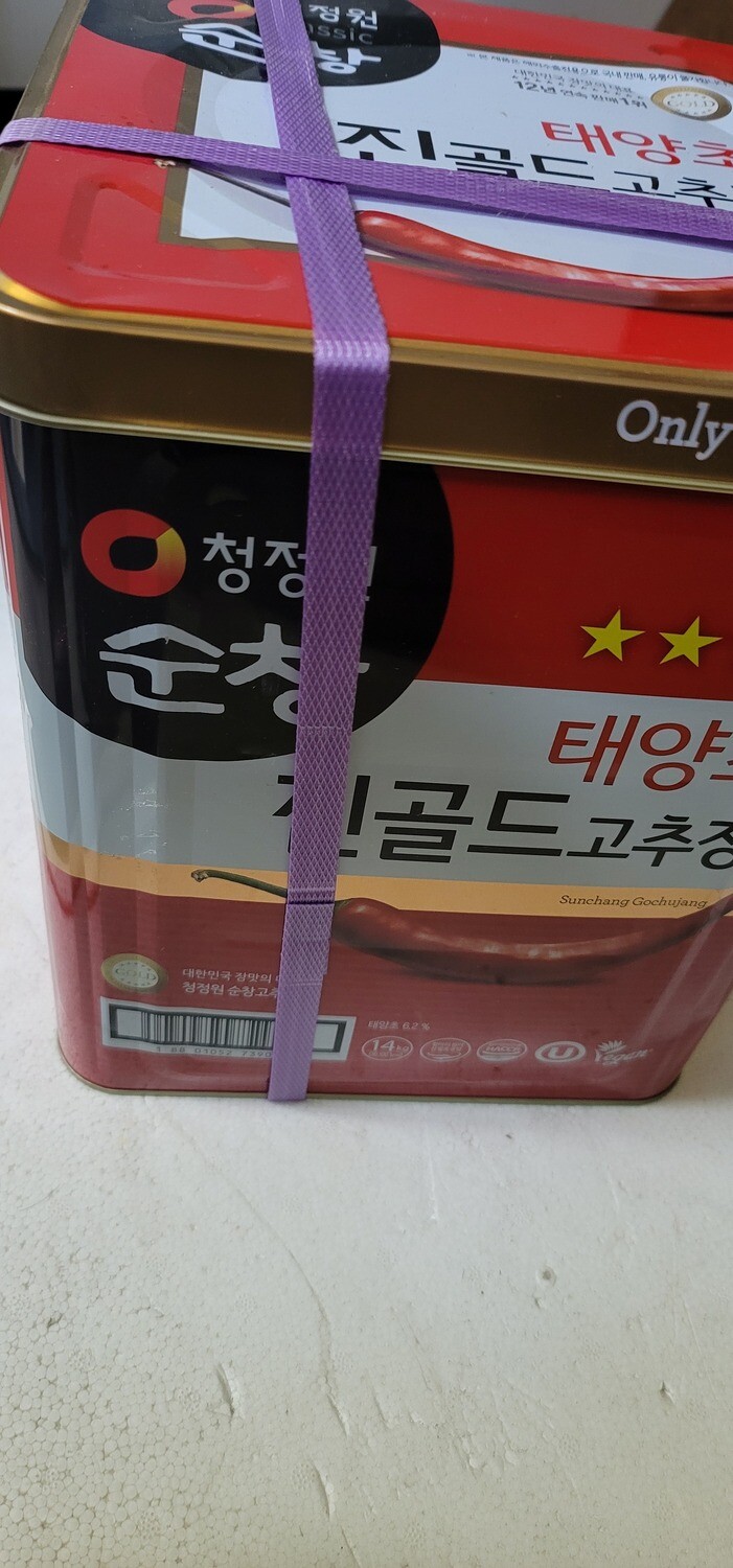 Rice Red Pepper Paste ( 청정원 쌀 진 골드 고추장 ) 14kg