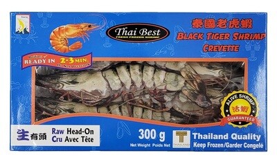 Shrimp Black Tiger Head-On 300g x 10pack