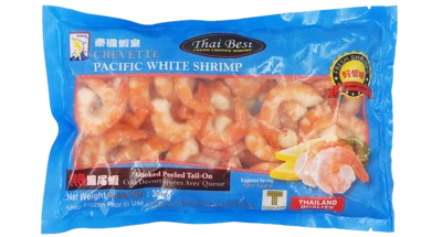 Cooked Shrimp White Peeled Tail On 300g x 20