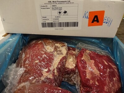 Beef Blade Meat Grade A+ appr. 10kg/cs CA KML
