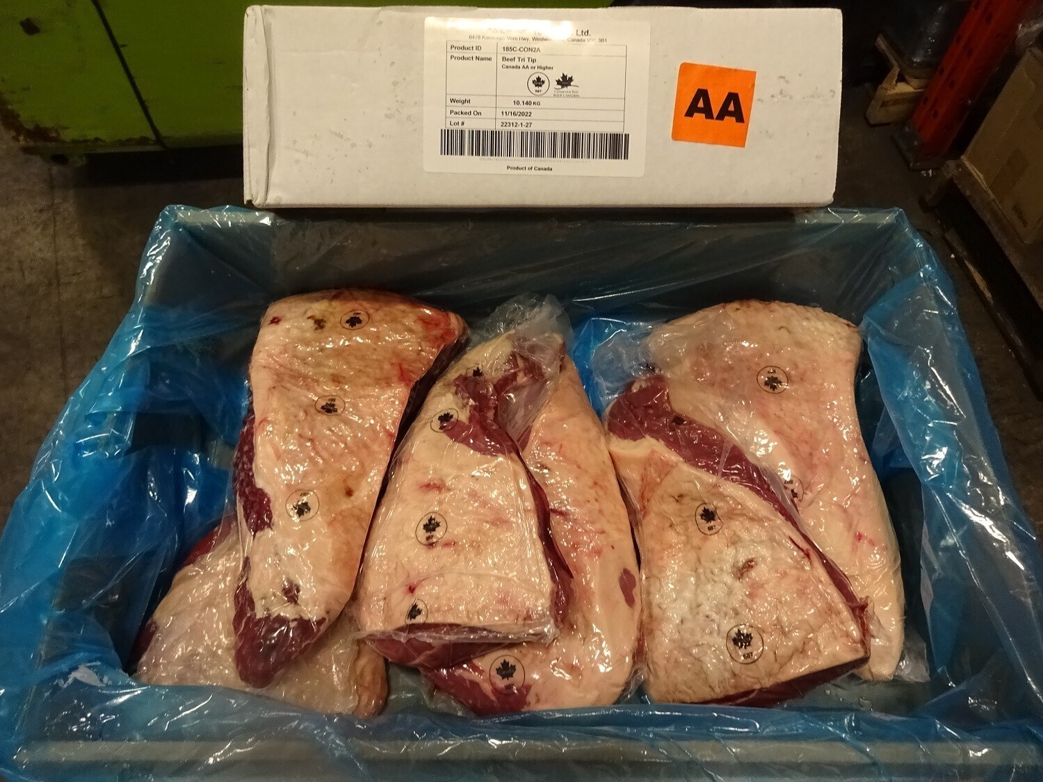 Beef Tri Tip Grade AA+ appr. 8kg/cs CA KML