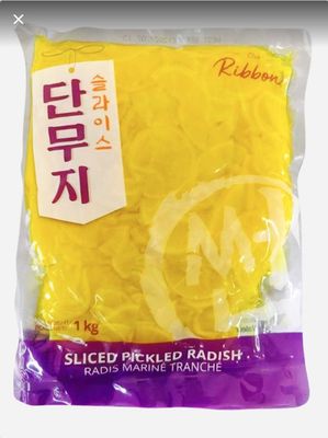 Radish Pickled Slice ( Yellow ) 1kg x 14pack