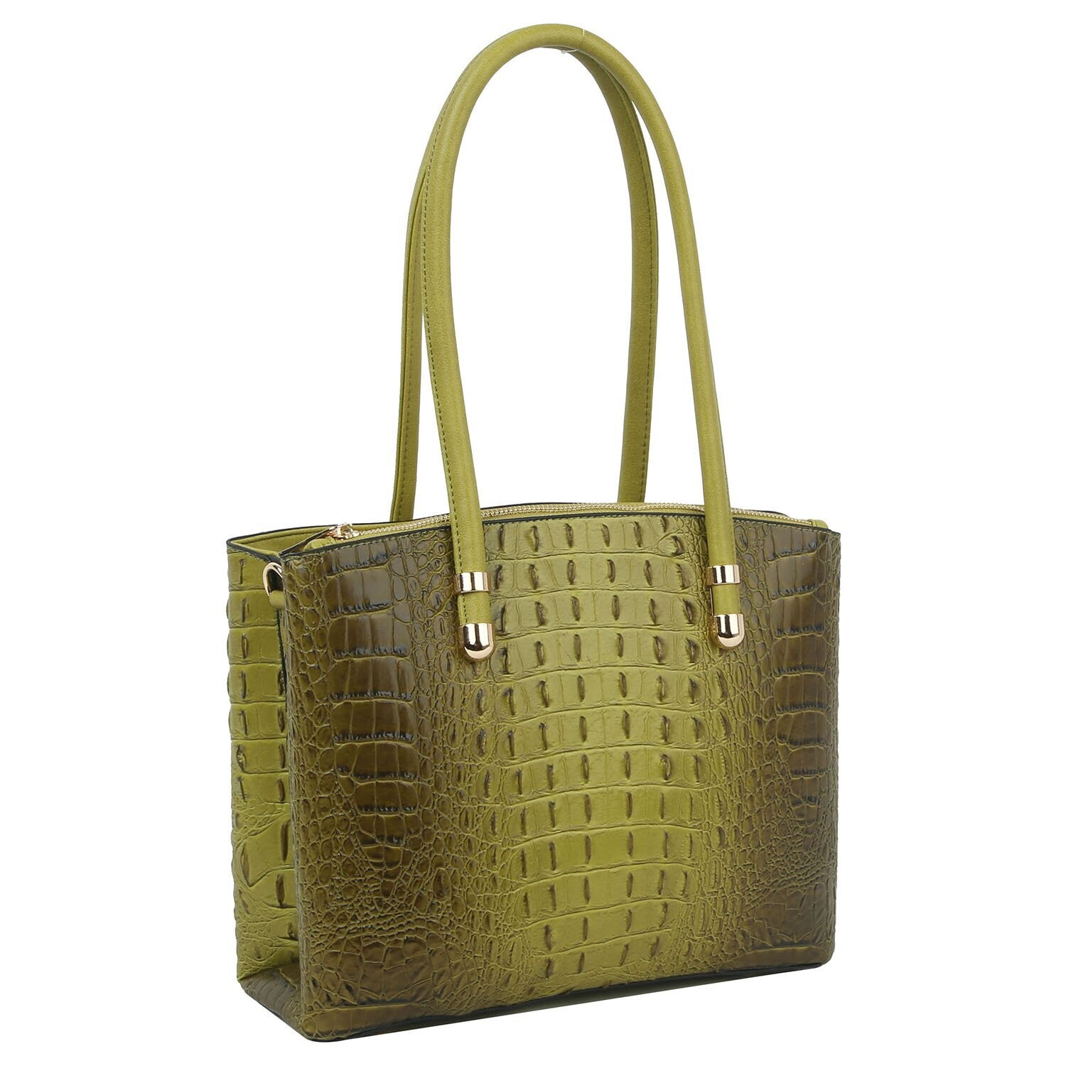 Baliey 44 Olive Ombre - Satchel Top Handle Croc