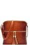 Fast  Lane - Cinnamon Brown Tassel Ostrich Crossbody