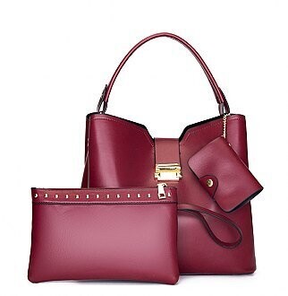 *****MARK DOWN****Tea -N- Rose - 3 IN 1  PUSH LOCK SATCHEL WALLET SET