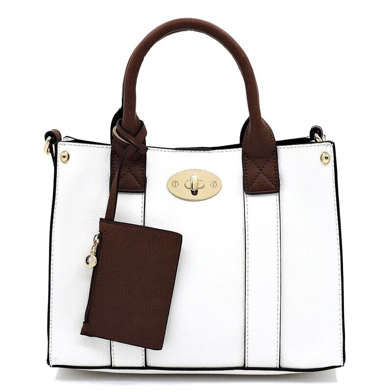 Fashion White  3-in-1 Boxy Satchel