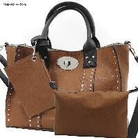 CONCEALED & PROTECTED  BROWN  CARRY MY WEAPON  RUNWAY SATCHEL 2 PIECE