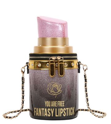 "Luscious Lips" Lipstick Shape Luxury Bag Purple