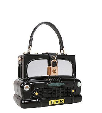 Lady Retro ----Car Shaped Pad-Lock Crossbody Bag