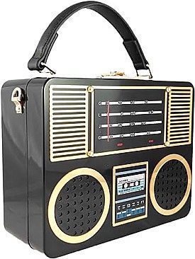 LADY DJ---RADIO BOXY SATCHEL/SHOULDER HANDBAG