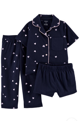 Carter’s 3 Piece Coat-Style Loose Fit PJs
Size: 3T
