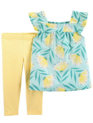Carter’s Piece Floral Tank &amp; Legging Set
Size: 2T