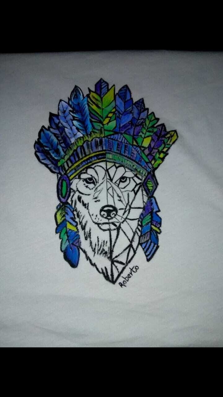 Camiseta &quot;Lobo indio&quot;