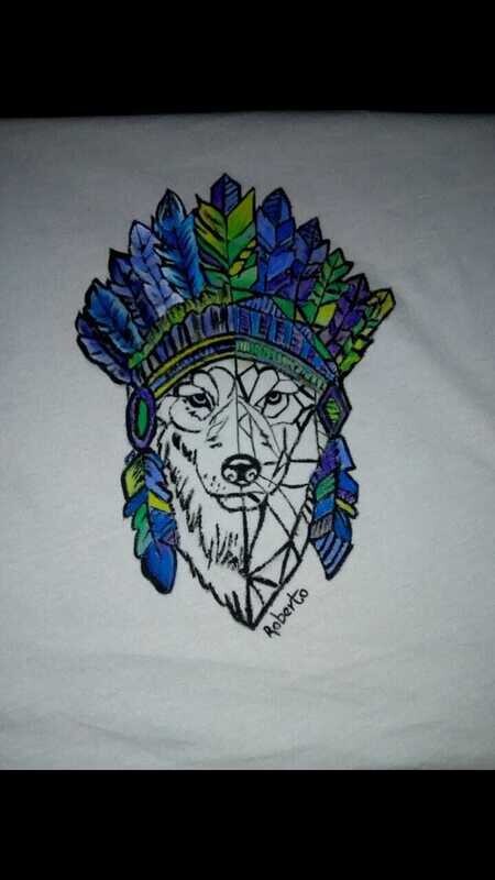 Camiseta &quot;Lobo indio&quot;