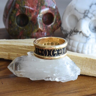 Victorian 18ct mourning band