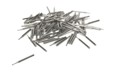 Round .039 Carbide Burs 100 Pack Round .039 Carbide Burs 100 Pack