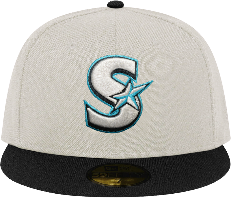 59Fifty S logo Cream  Fitted Cap