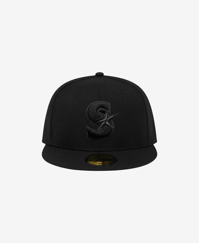 59Fifty Triple Black S Logo Fitted