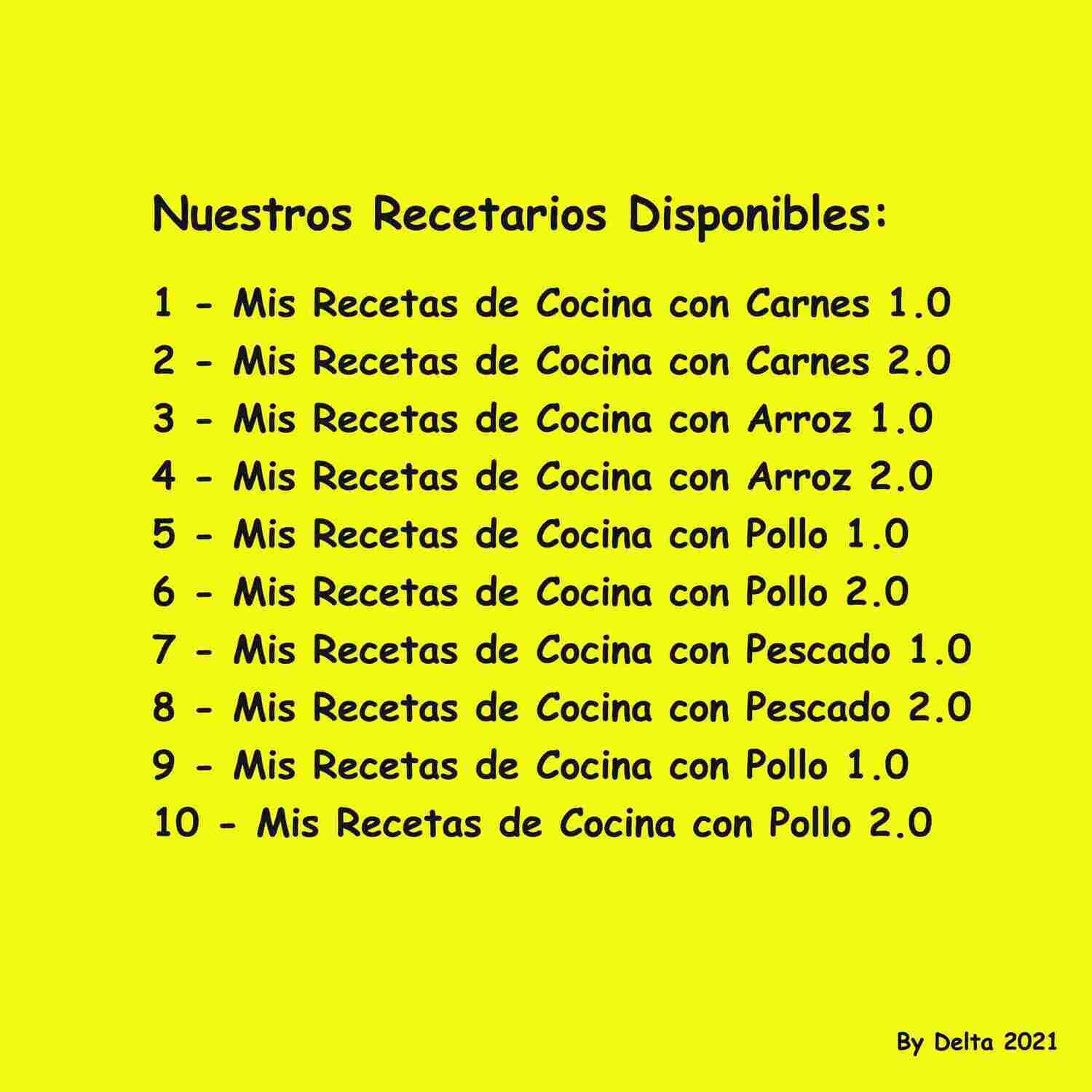 Mis Recetas de Cocina con Distintos Ingredientes!!!