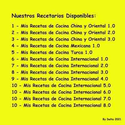 Mis Recetas de Cocina Internacional, Las Mejores Recetas!!!