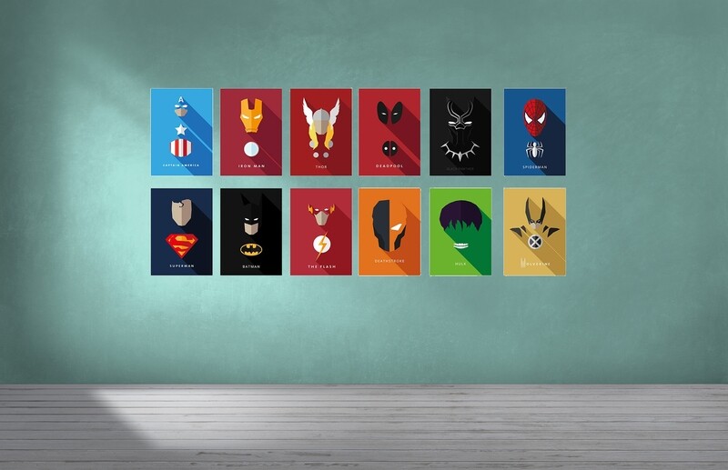 Marvel DC Poster Collection of 12