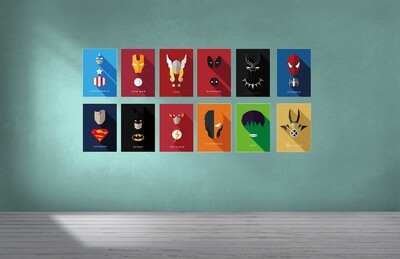 Marvel DC Poster Collection of 12
