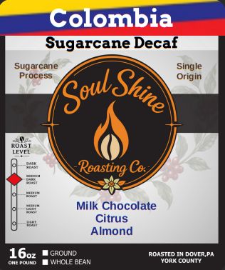 Colombia  Sugarcane Decaffeinated