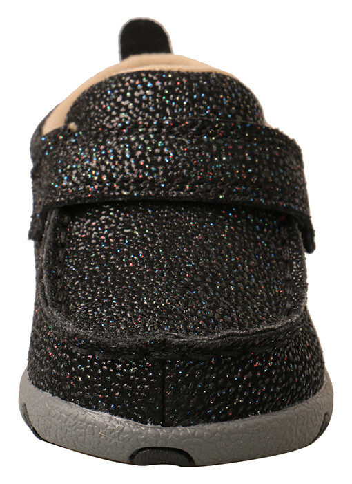 TWISTEDX INFANT DRIVING MOC BLACK SPARKLE