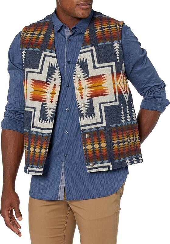 Pendleton Men's Wool Snap Vest