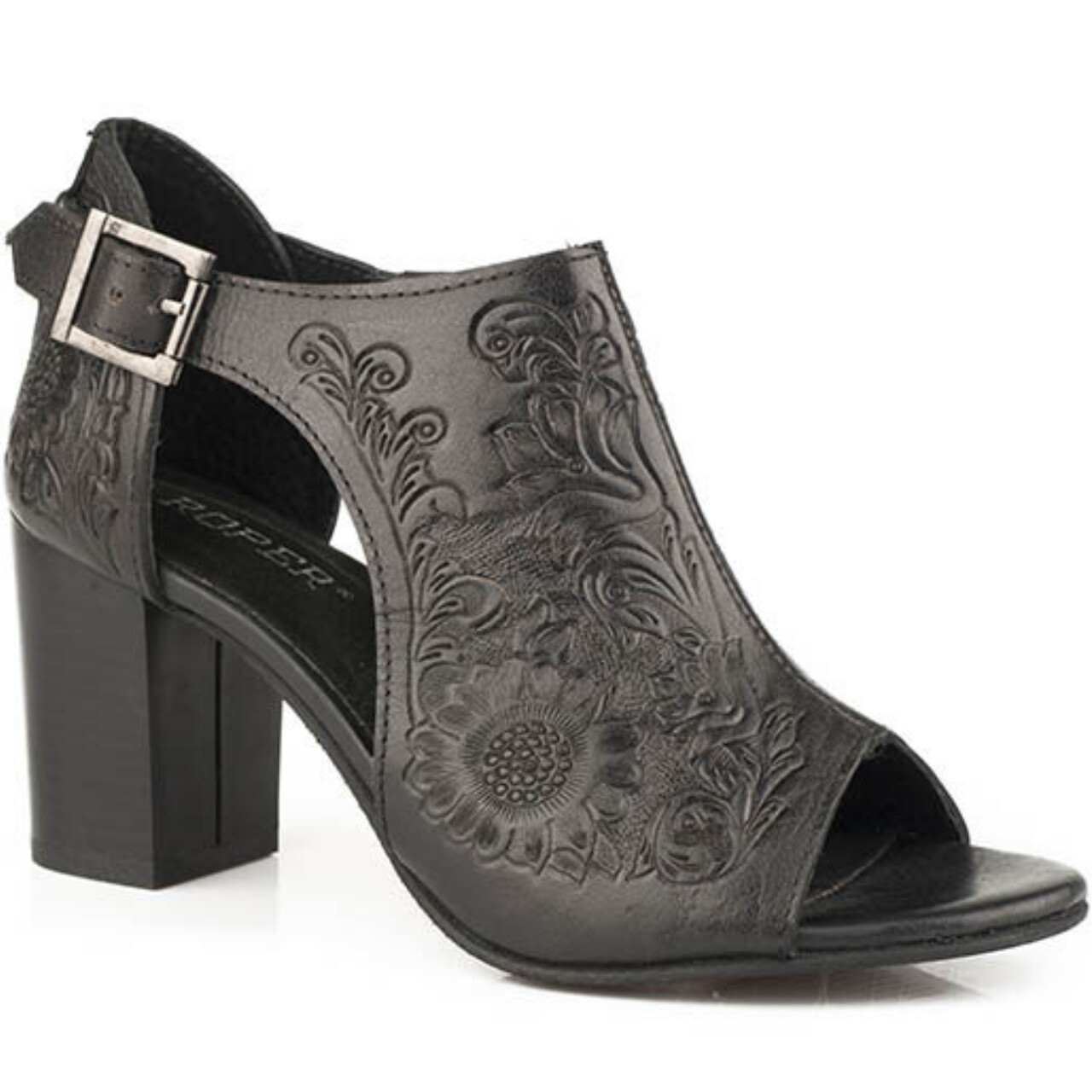 ROPER BLACK TOOLED HEELS