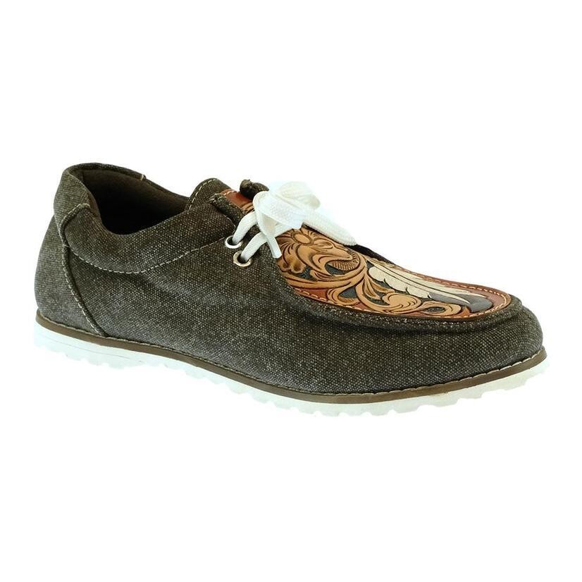 Amerian Darling Brown Tooled Women's Shoes