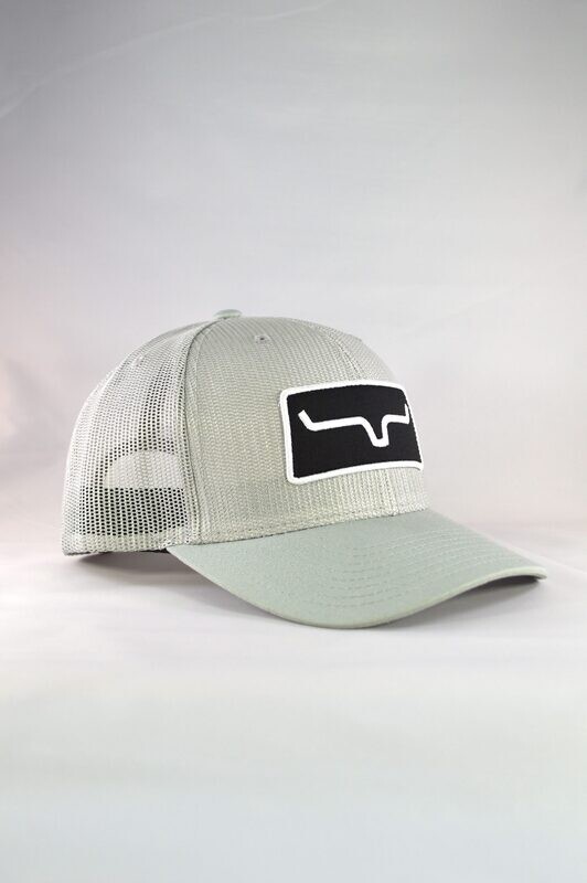 Kimes Ranch Silver All Mesh with Black Patch Trucker Hat