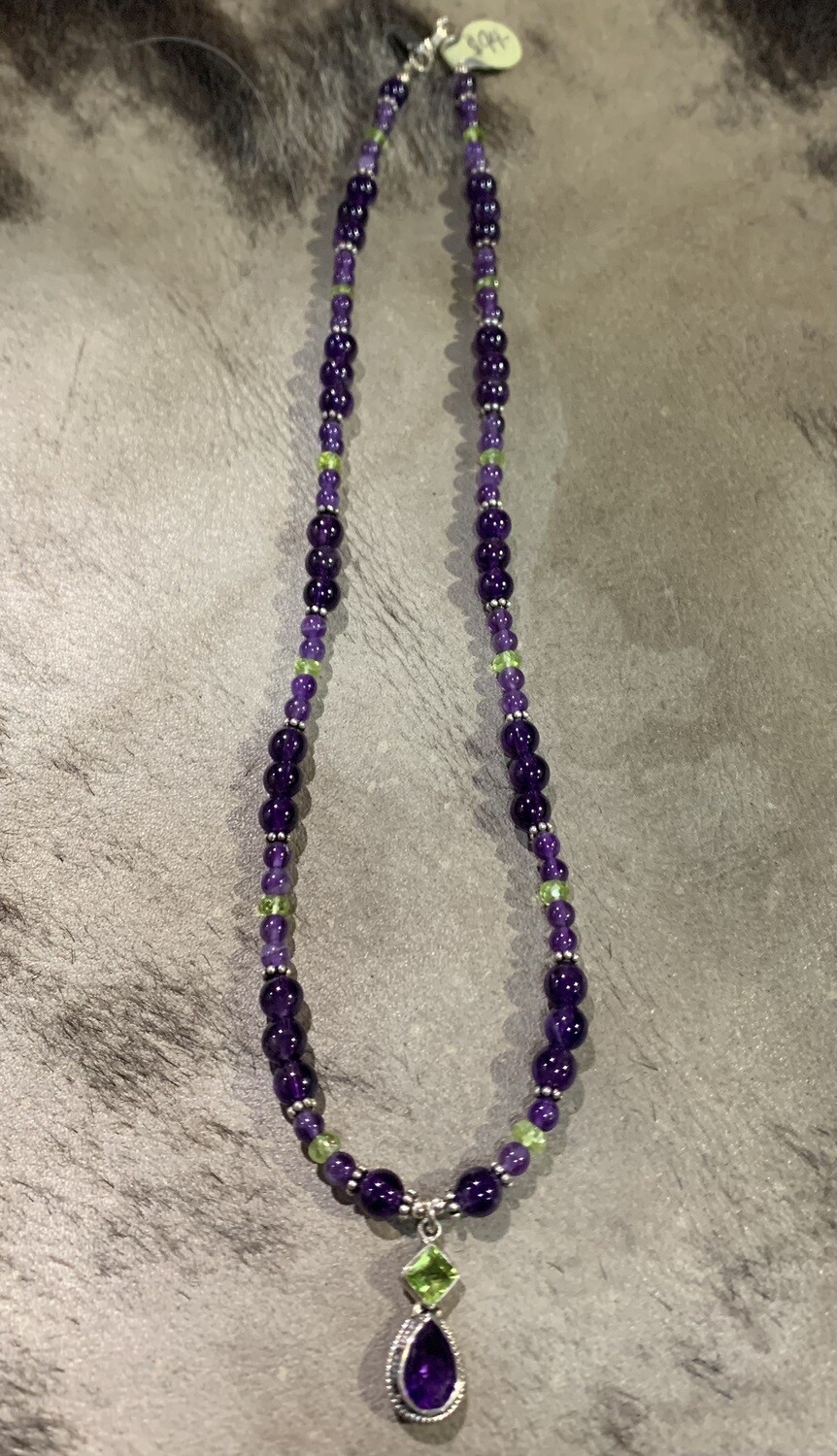 PAIGE WALLACE AMETHYST PERL NECKLACE