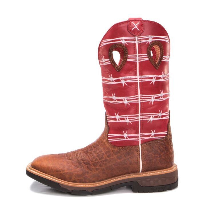 Twisted X Red Barbwire Soft Toe Work Boot